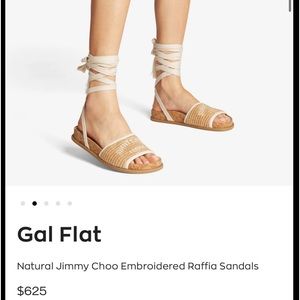 Jimmy Choo Gal Flat- worn twice.